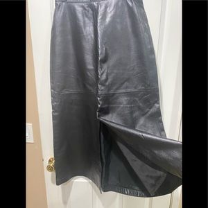 Black leather skirt